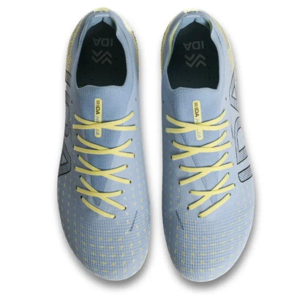 IDA Helia Elite Light Blue Soccer Cleats top view