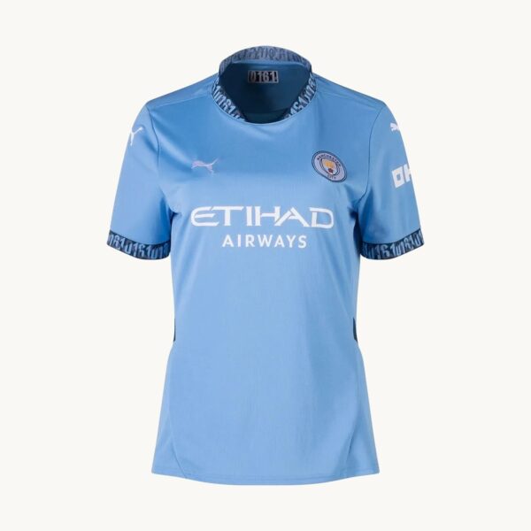 2024/25 Manchester City Home Women's Fan Jersey front on an off-white ground