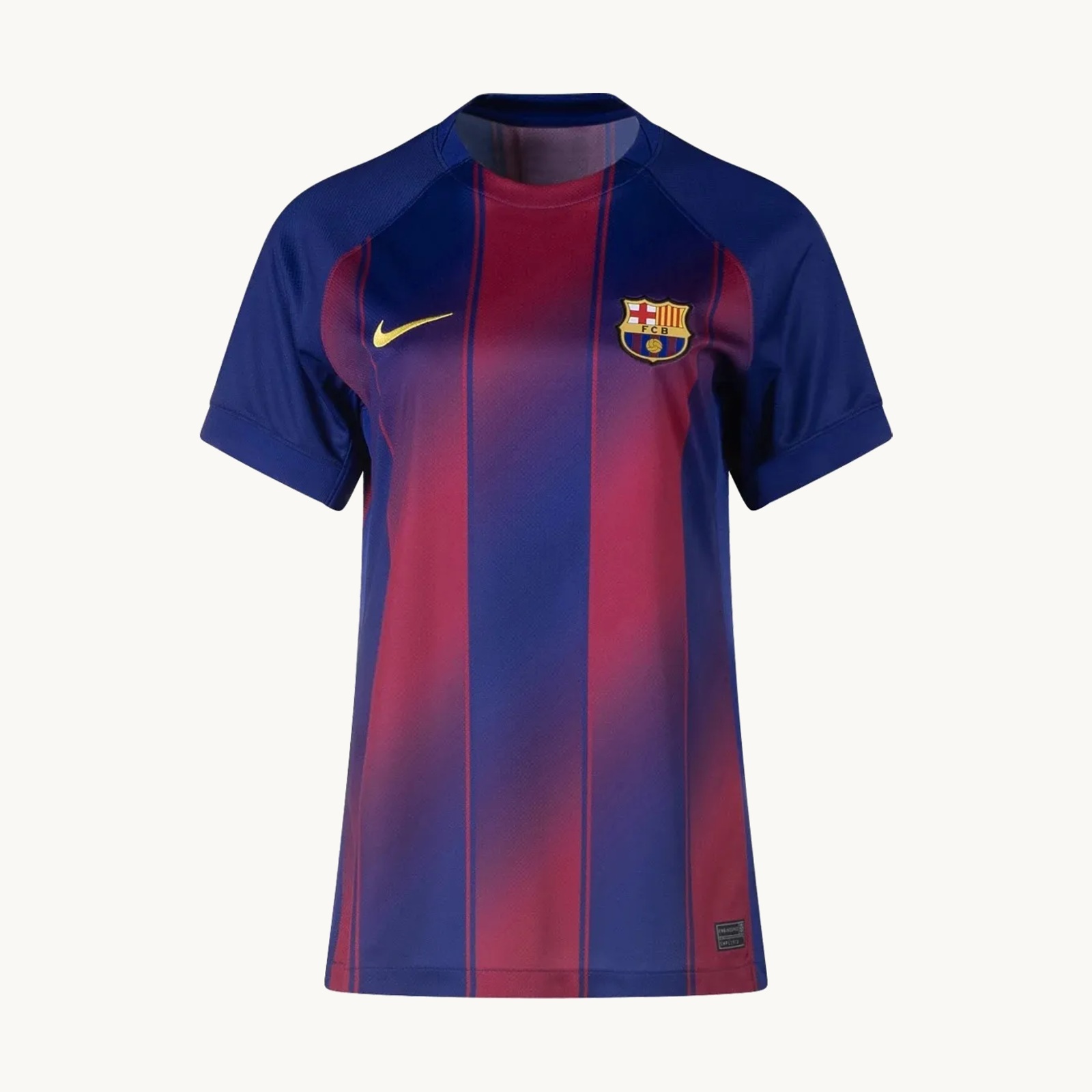2025/26 Barcelona Home Women's Fan Jersey – No Sponsor front view