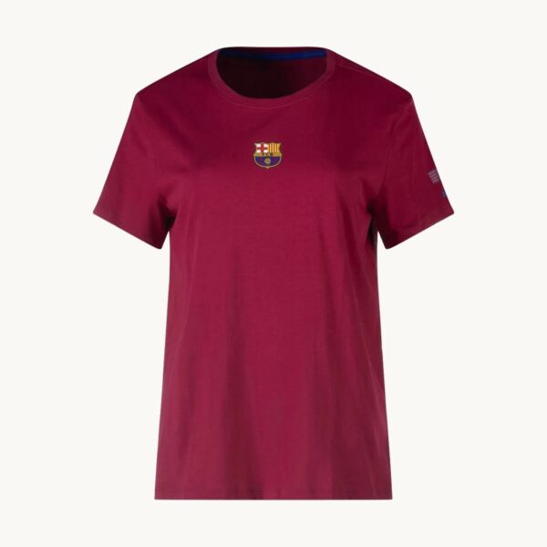 2025/26 Barcelona Women's Crest T-Shirt – Red front view