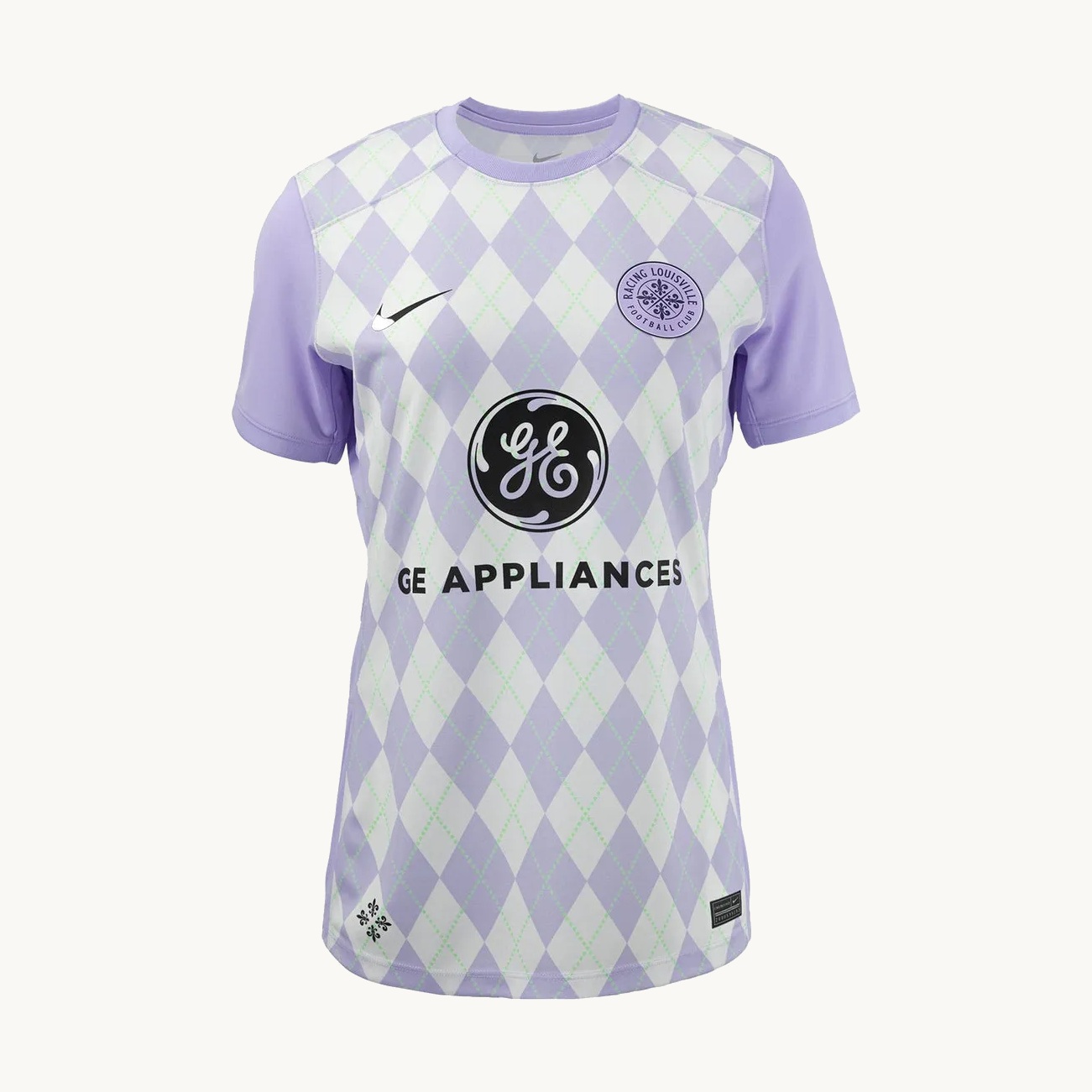 2025 Racing Louisville Home Women's Fan Jersey front on an off-white ground