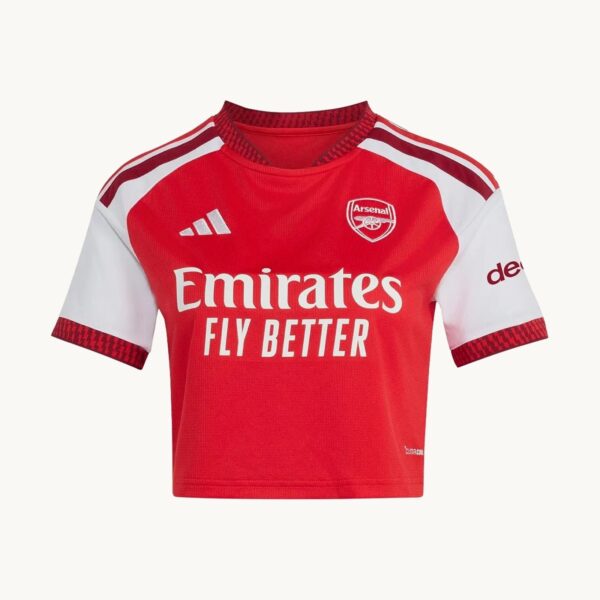 2026/27 Arsenal Home Women's Crop Jersey front view