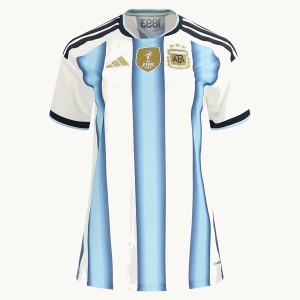 2026 Argentina Home Women's Fan Jersey by adidas, front view, White/Sky Blue