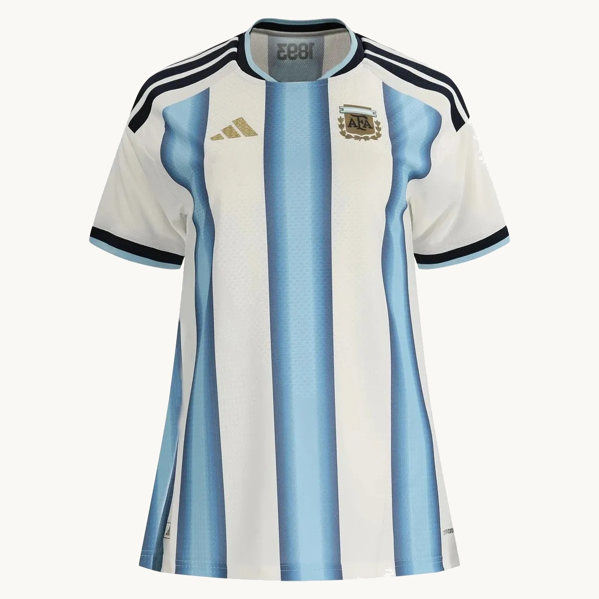 2026 Argentina Home Women's Player Jersey by adidas, front view, White/Sky Blue
