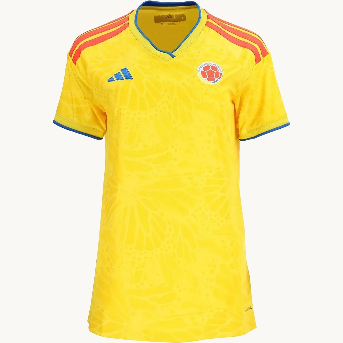 2026 Colombia Home Women's Fan Jersey by adidas, front view, Yellow
