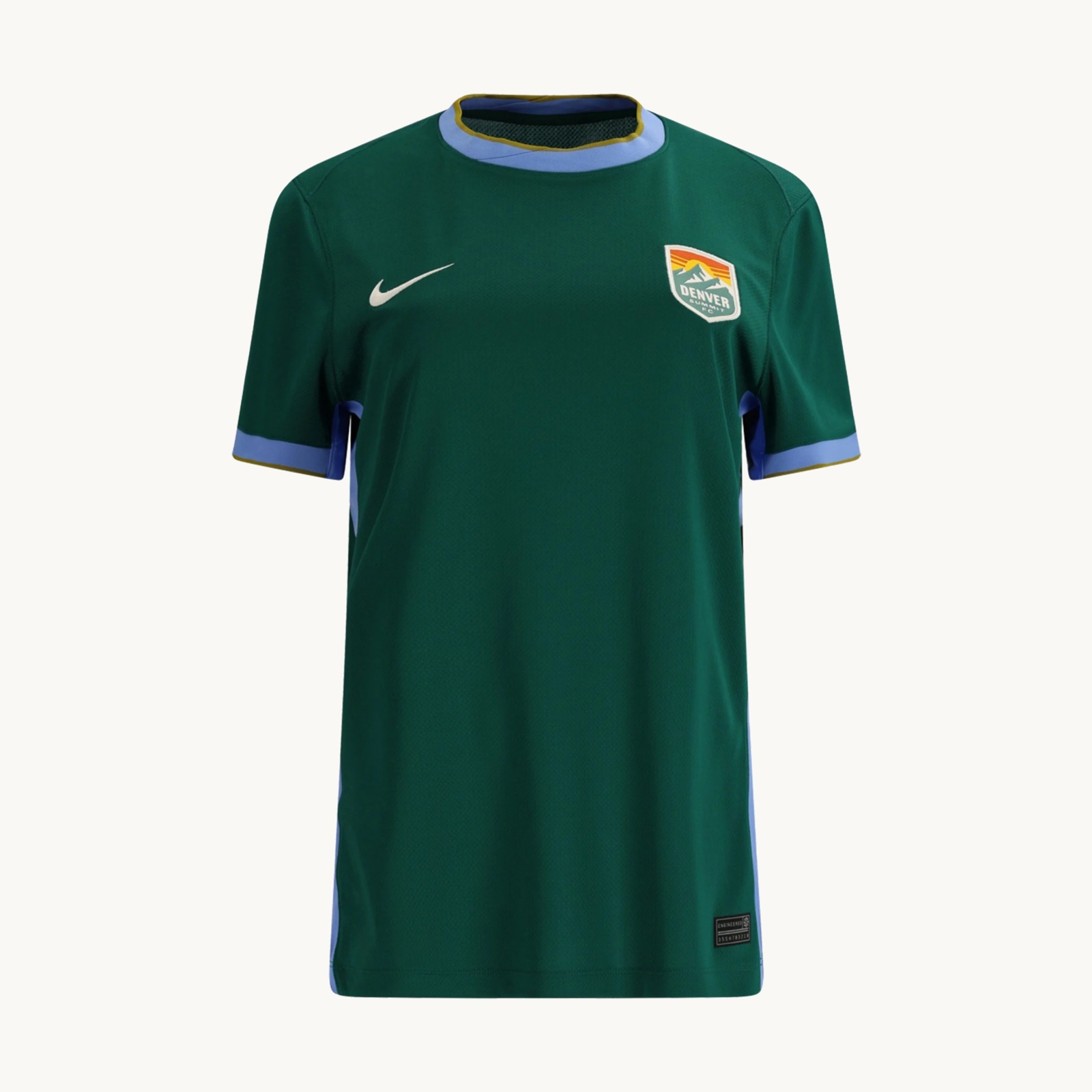 2026 Denver Summit Home Women’s Fan Jersey – Evergreen Kit front view