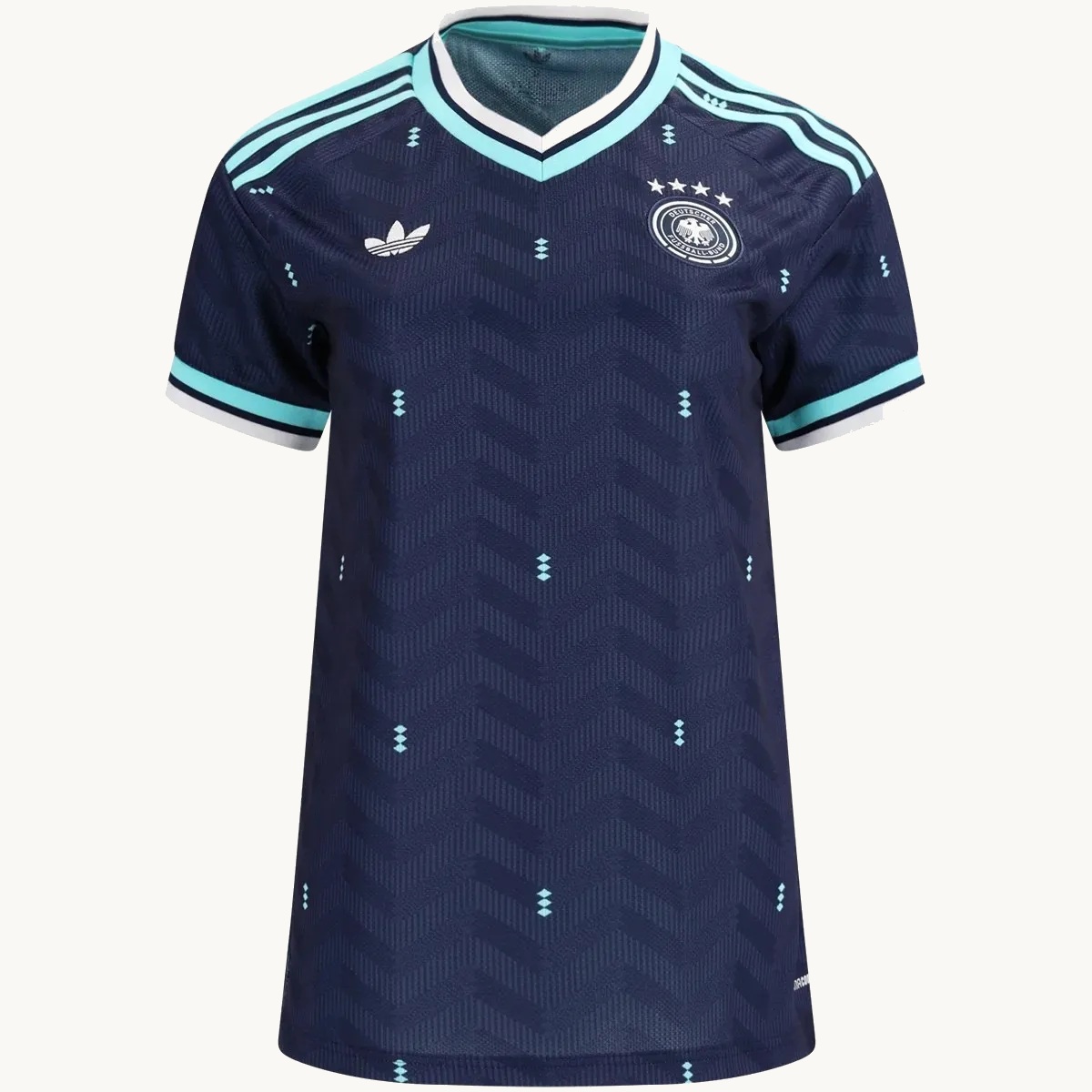 2026 Germany Away Women's Fan Jersey by adidas, front view, Navy