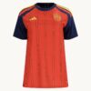 2026 Spain Home Women's Fan Jersey by adidas, front view, Red