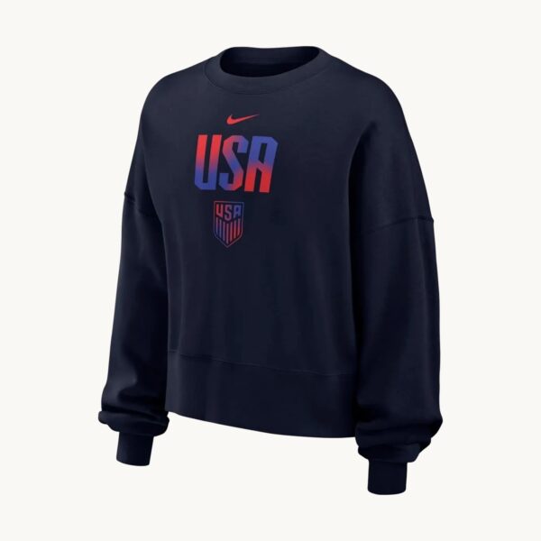 2026 USMNT Women’s Long Sleeve Crew – Navy