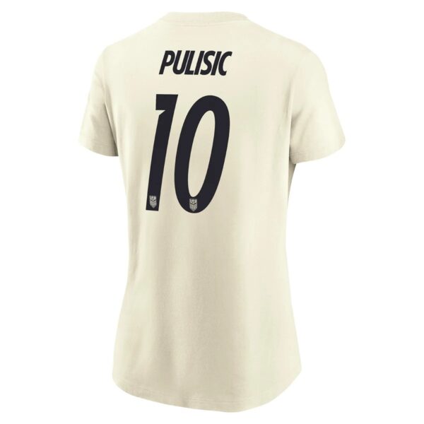 2026 USMNT Women's Pulisic T-Shirt – White by Nike, back view
