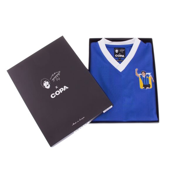 Maradona x COPA Argentina 1986 Away Retro Football Shirt in branded gift box