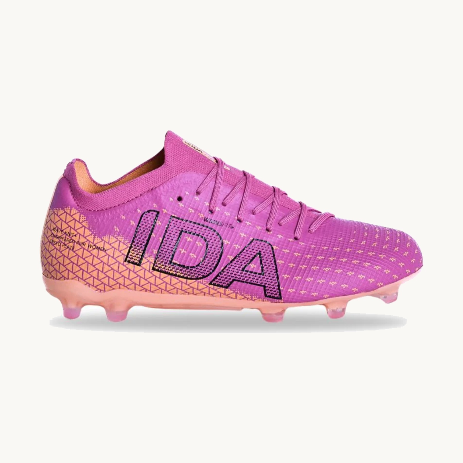 IDA Sports Women’s Soccer Cleats – Helia Elite FG/AG Dark Pink
