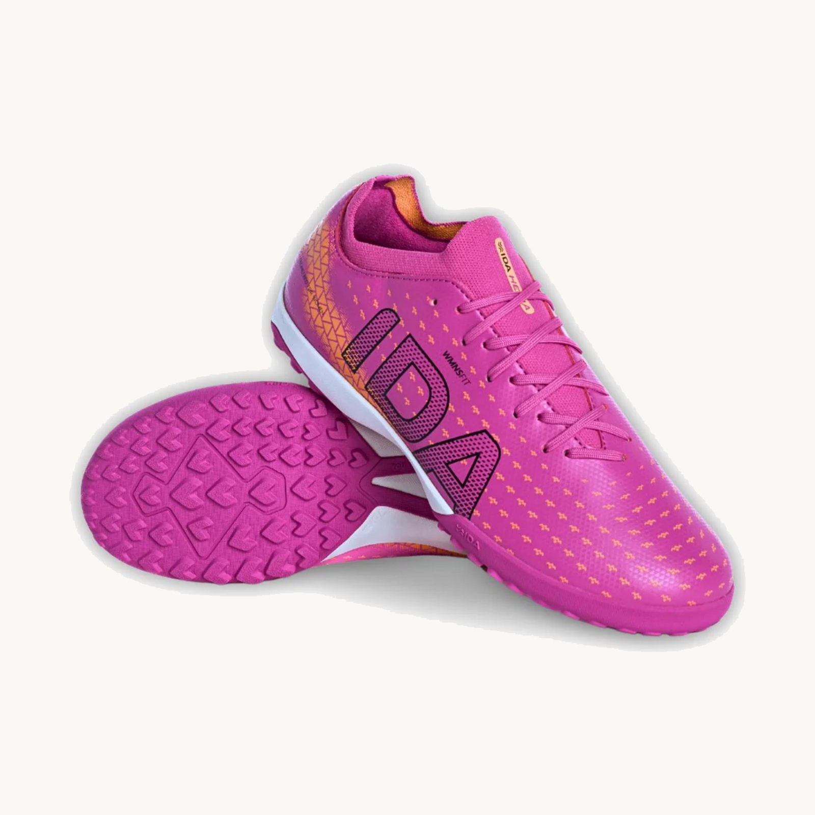 IDA Sports Helia Club Turf Women’s Soccer Cleats – Dark Pink / Peach