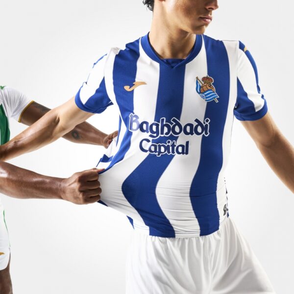 Joma Real Sociedad 2026/27 Home Shirt – worn in an action photo