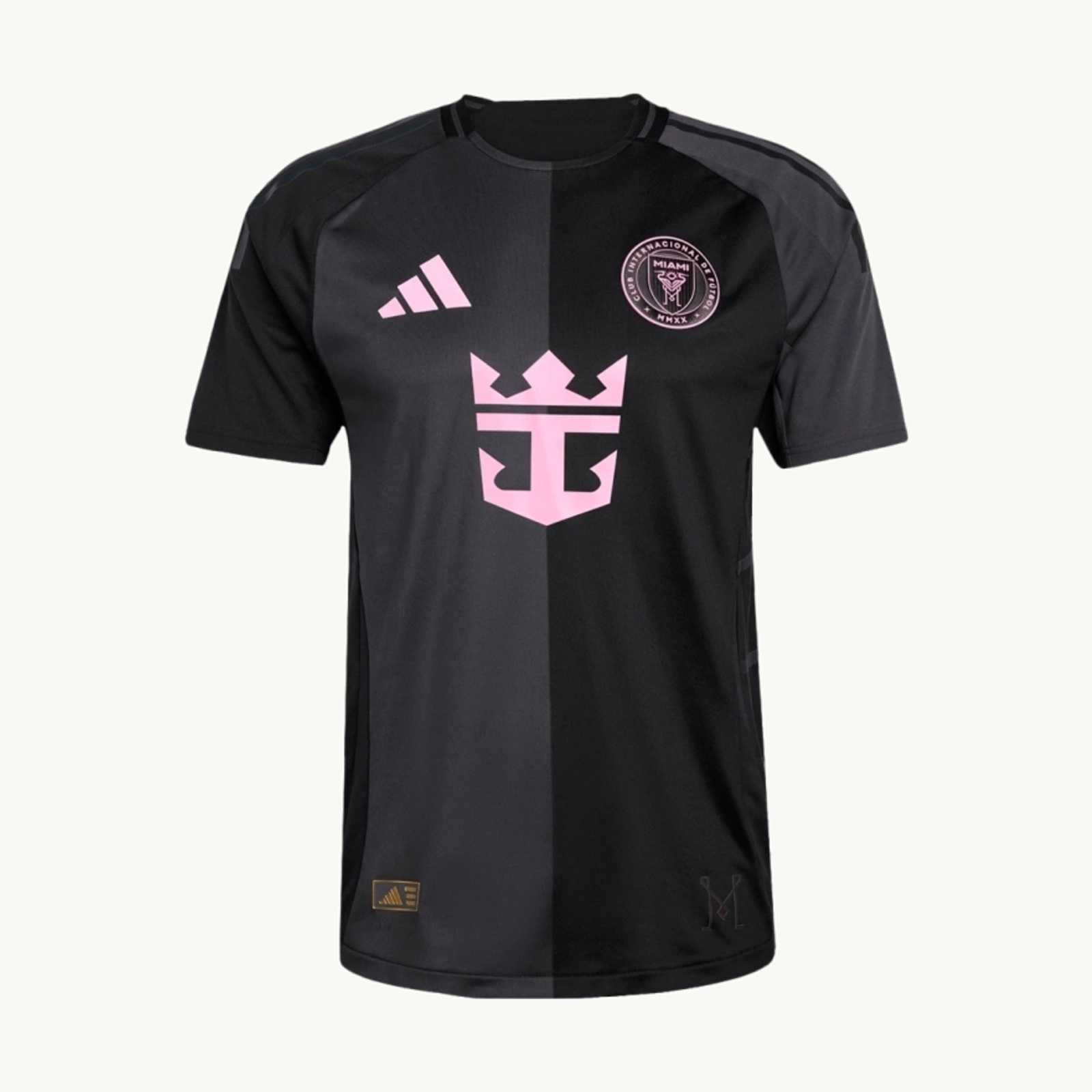 Adidas Inter Miami Away Player Version Jersey 2025/26 – Men’s Black & Grey front view