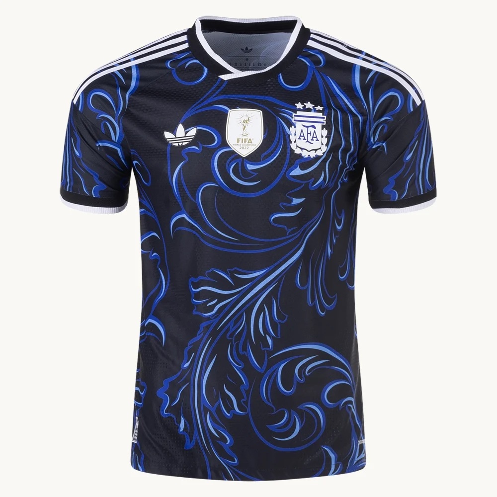adidas Argentina 2026 away player jersey front on an off-white ground