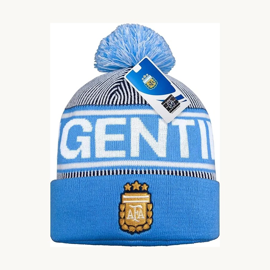Argentina pom beanie