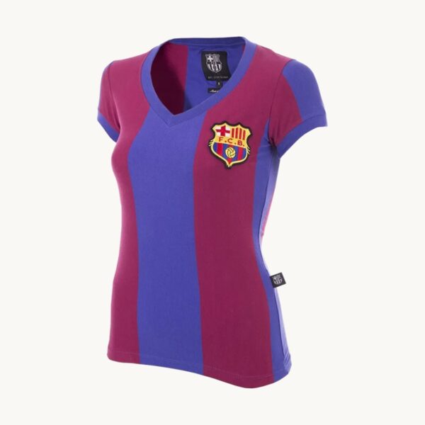 COPA FC Barcelona 1976-77 Womens Retro Football Shirt front view