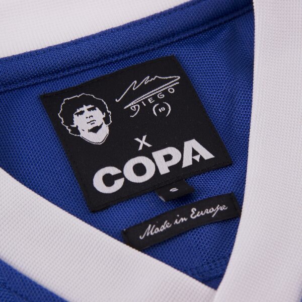 Maradona x COPA Argentina 1986 Away Retro Football Shirt collar tag detail