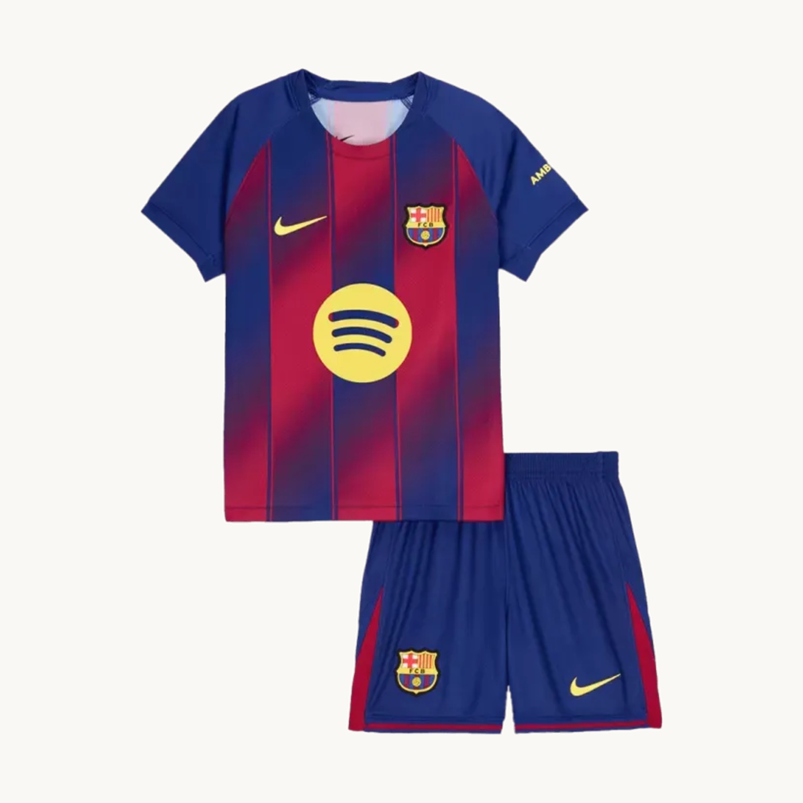 Barcelona Home Soccer Jersey Kit 2025/26 Kids(Jersey+Shorts)