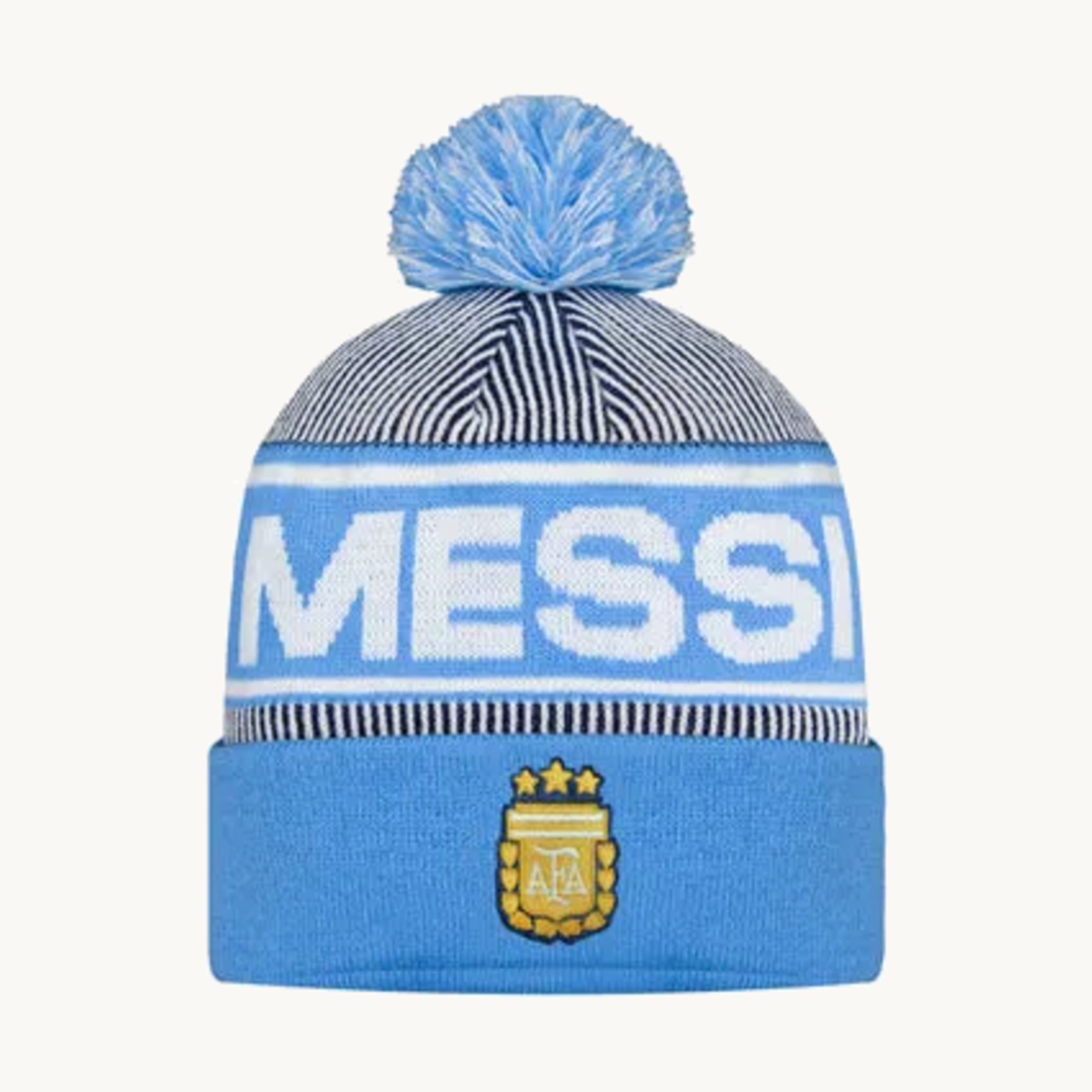 Argentina Messi striped kids beanie