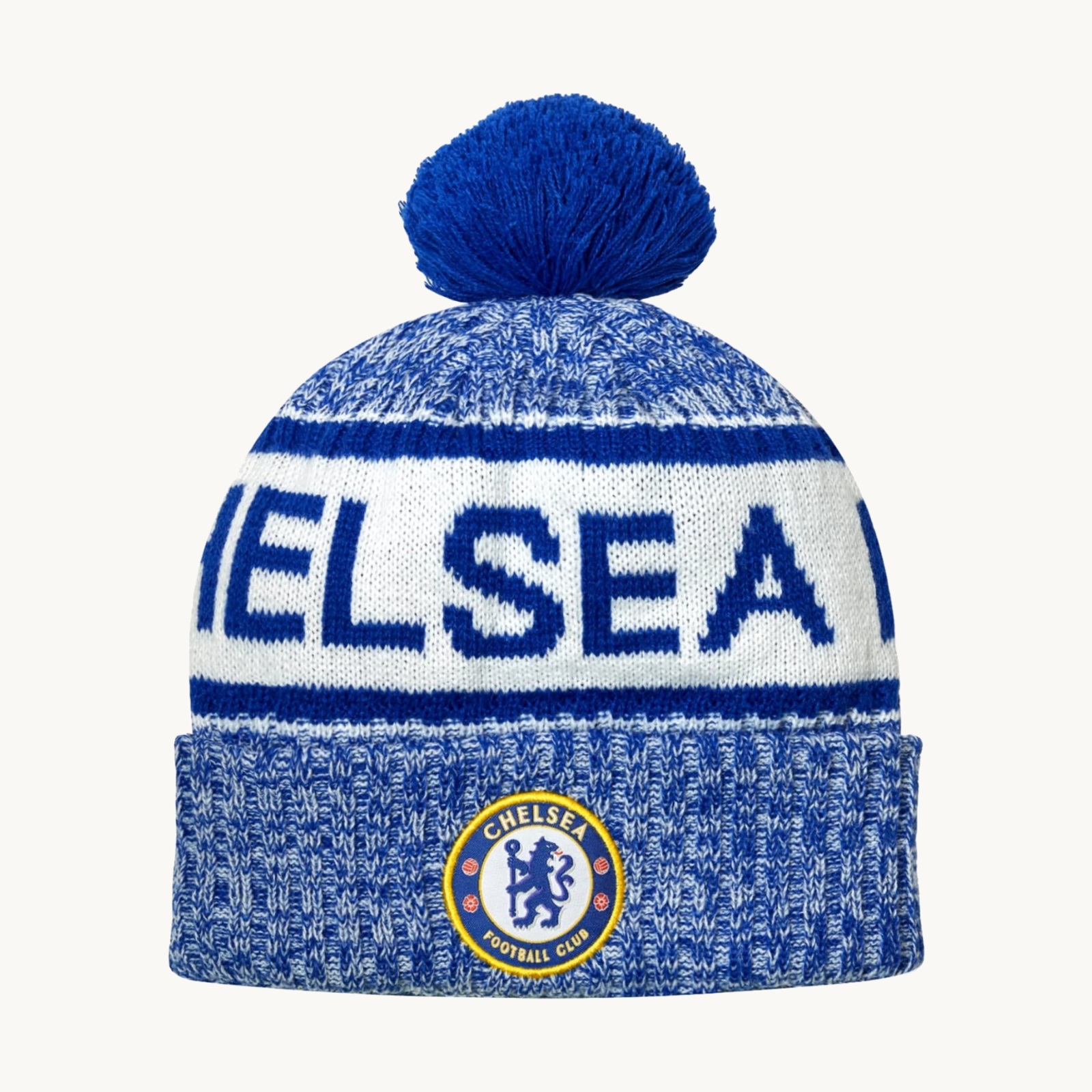 Chelsea FC blue pom beanie