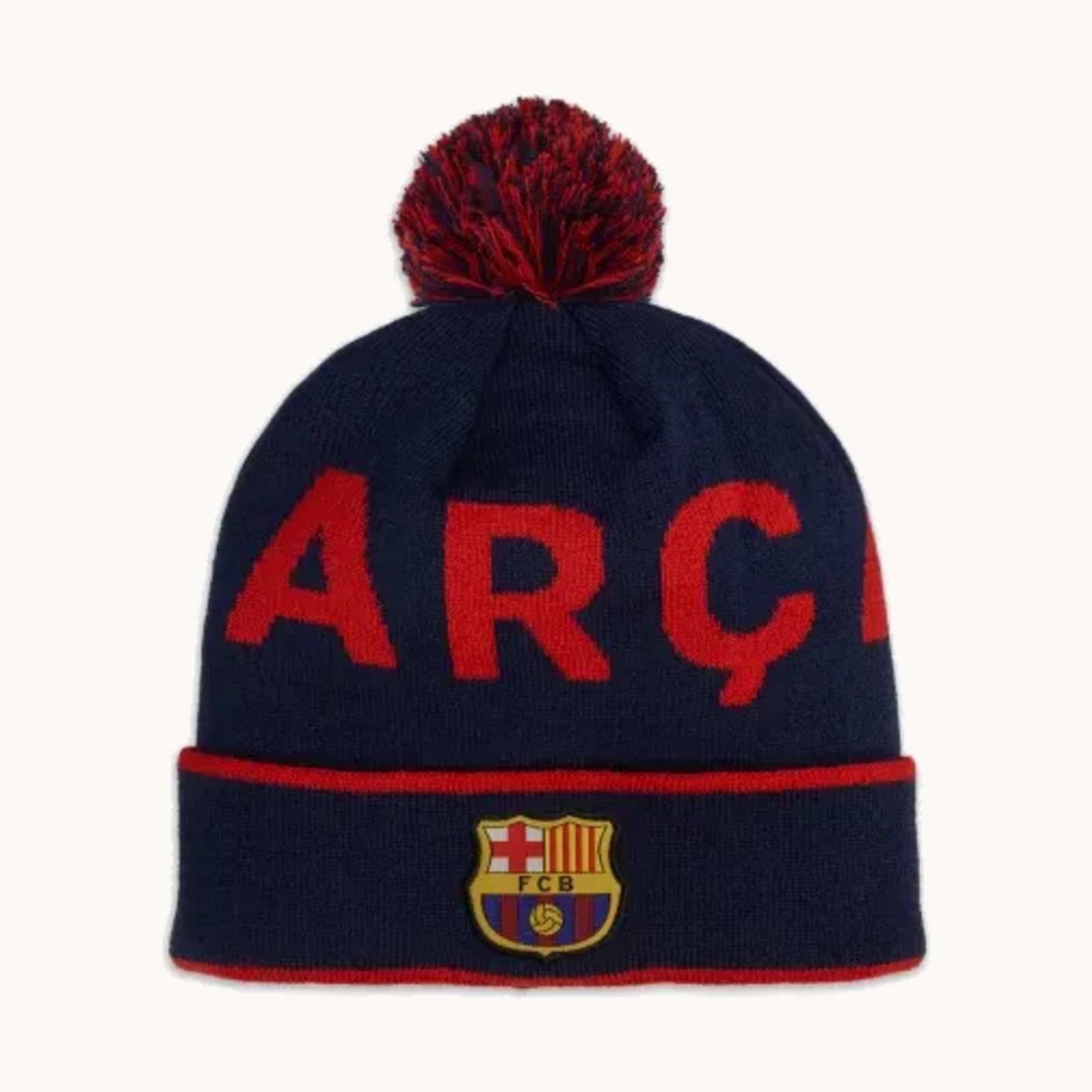 FC Barcelona Beanie Premium Soft Knit Pom