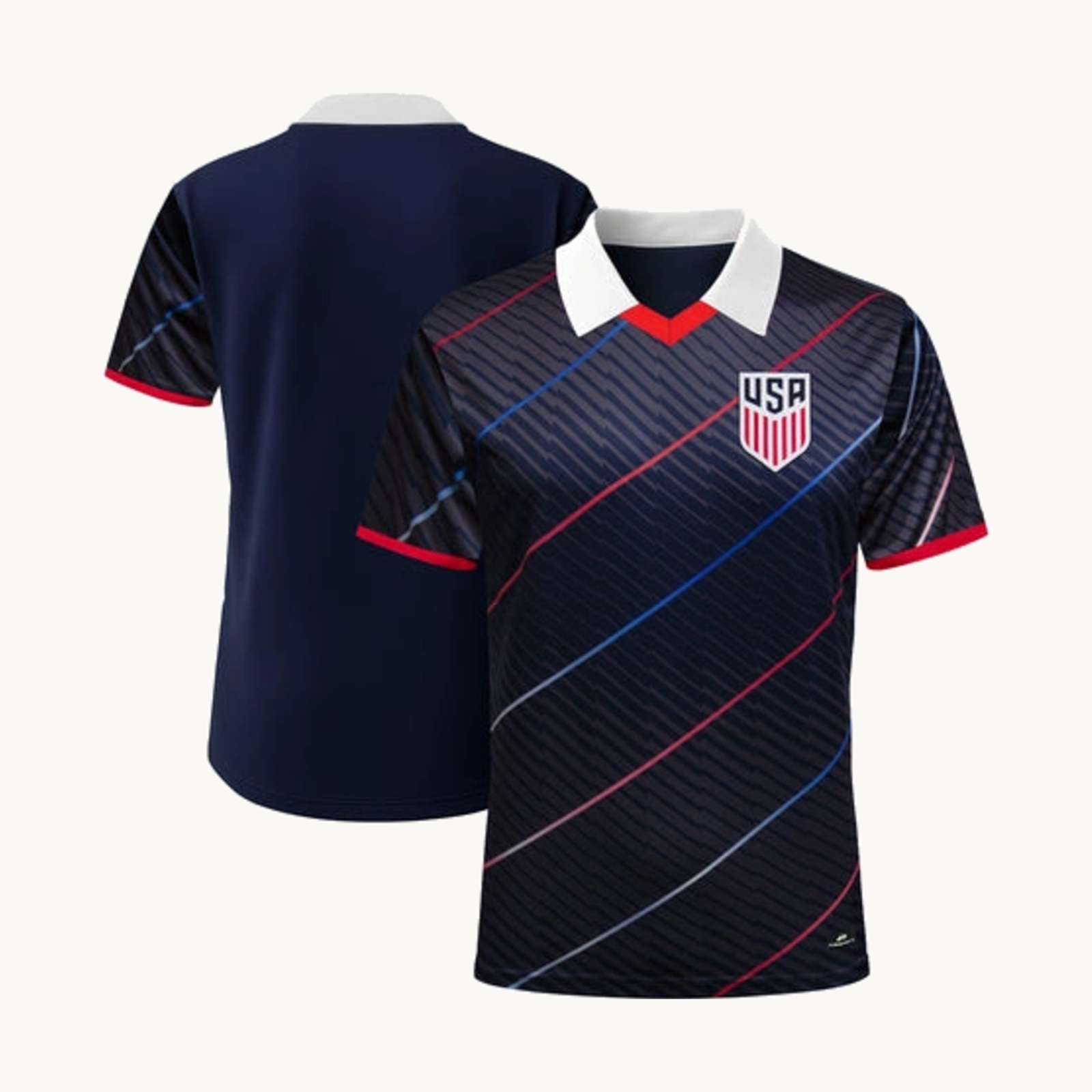 US Men's National Team Game Day Shirt – Youth navy USMNT pinstripe shirt