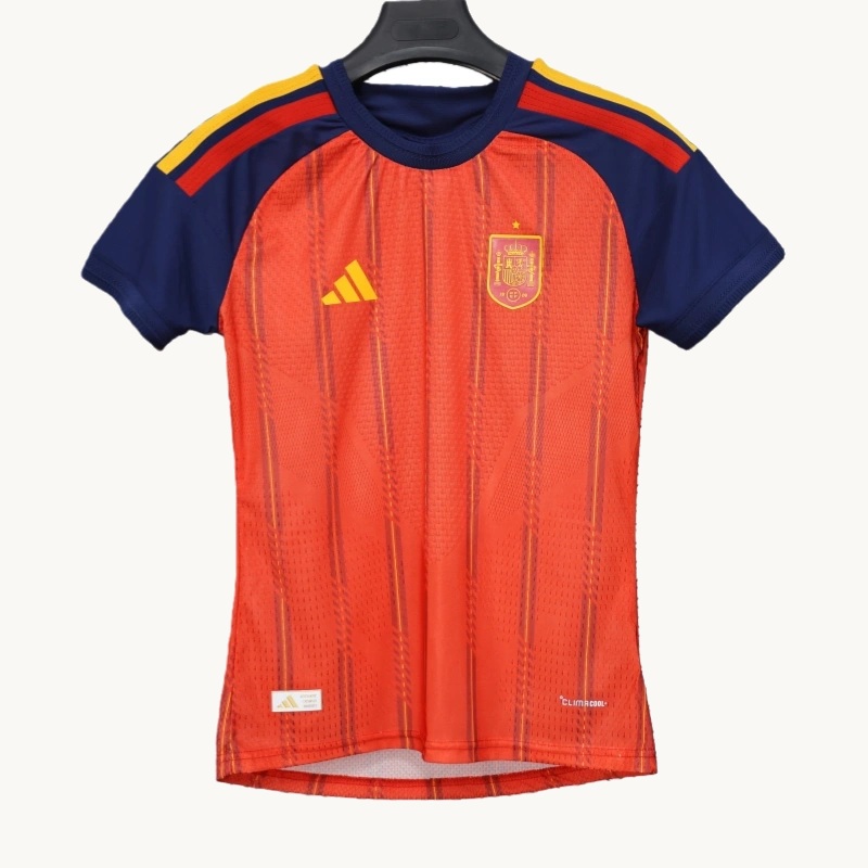 Spain jersey for the 2026 World Cup, women's home soccer jersey in fan and player versions