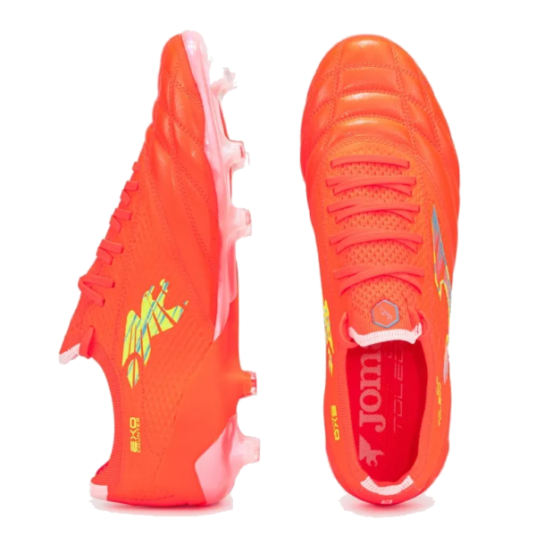 Joma Toledo Cup 2608 Women's Firm Ground Soccer Cleats - Orange on a white background