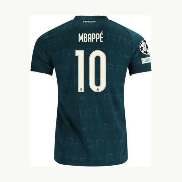 Back of the 2026/27 Real Madrid Away jersey with MBAPPE 10