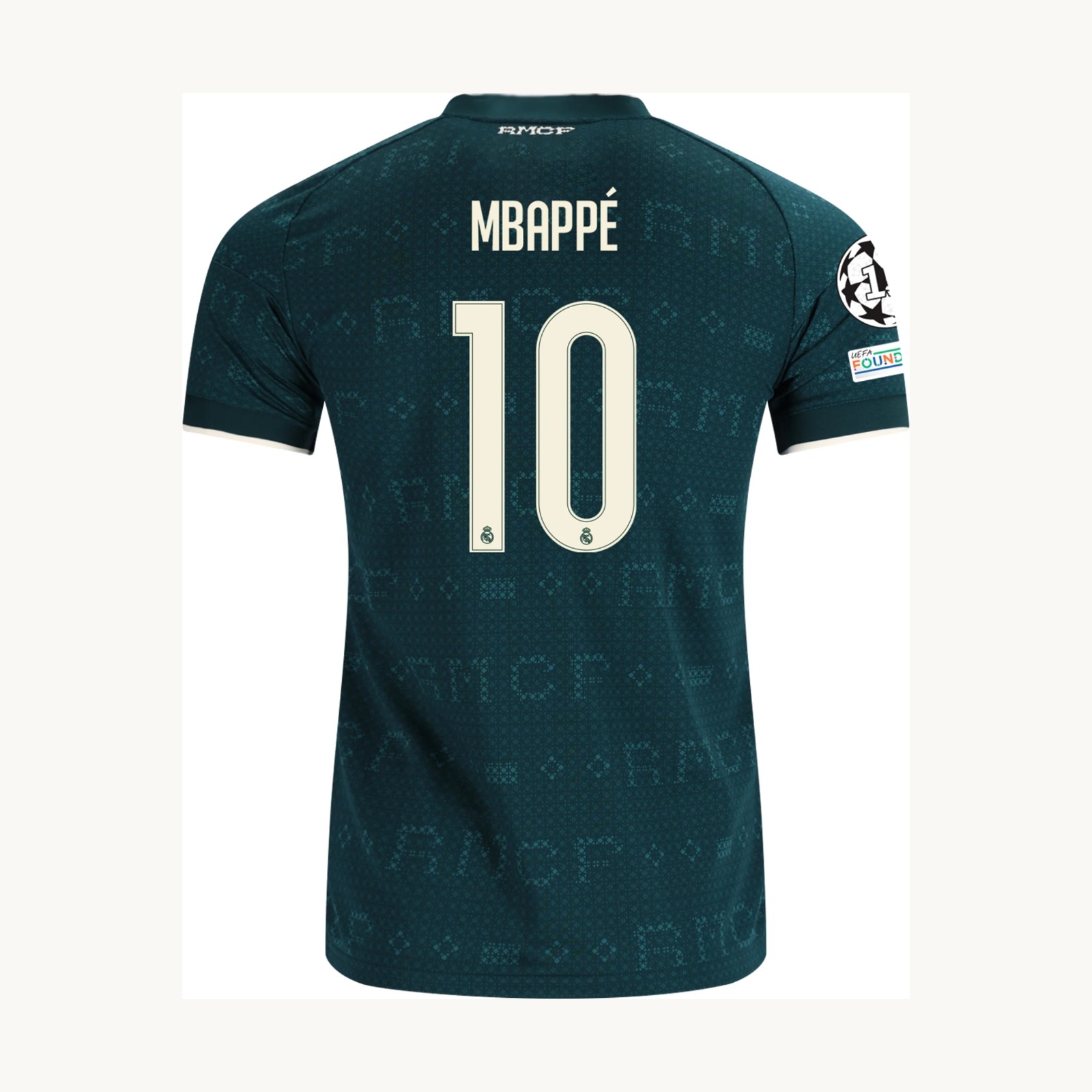 Back of the 2026/27 Real Madrid Away jersey with MBAPPE 10