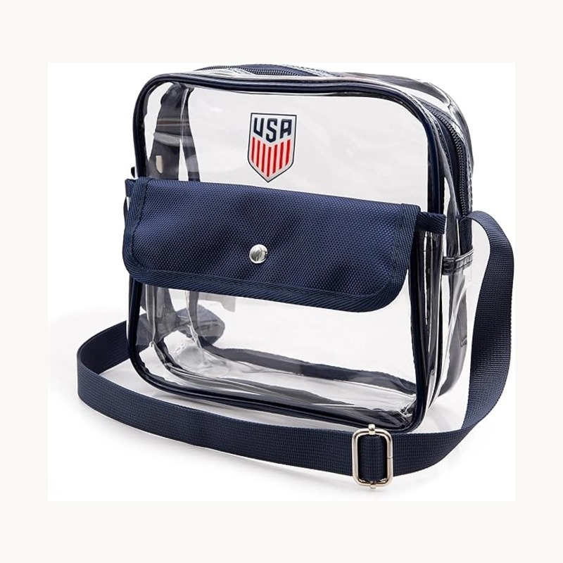 U.S. Soccer clear crossbody bag